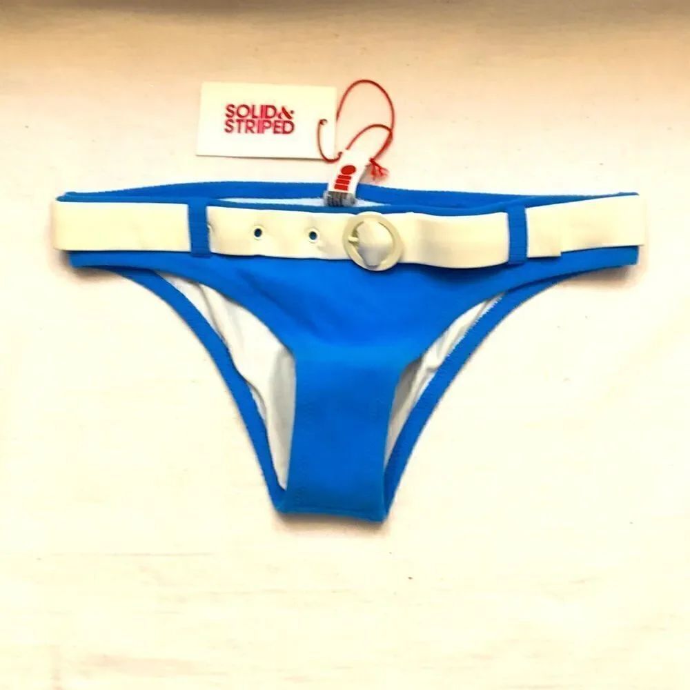 Solid & Striped the Rachel azure belt bikini bottom size XS